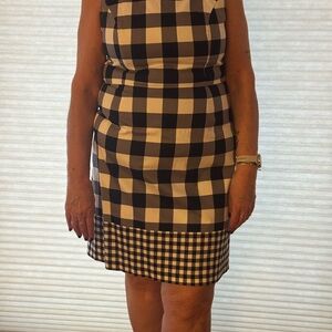 Ricki's Black and White Plaid Pencil Skirt